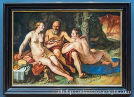 Lot and his Daughters, Hendrick Goltzius, 1616, canvas, h 140cm x w 204cm, Rijksmuseum, Amsterdam, Holland, Netherlands