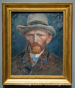 Self-portrait, Vincent van Gogh, 1887. Painting, h 42cm x w 34cm x d 8cm, Rijksmuseum, Amsterdam, Holland, Netherlands