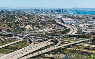 Aerial Photo of Downtown San Diego and Freeway Interchange