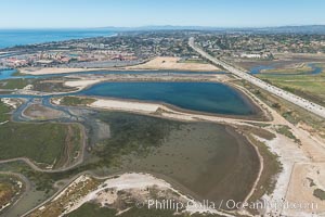 Aerial photo of San Dieguito Lagoon State Marine Conservation Area.  San Dieguito Lagoon State Marine Conservation Area (SMCA) is a marine protected area near Del Mar in San Diego County