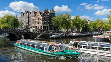 Amsterdam canals and quaint city scenery