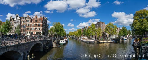 Amsterdam canals and quaint city scenery