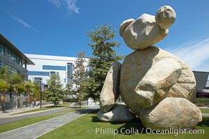 Bear, another of the odd outdoor "art" pieces of the UCSD Stuart Collection.  Created by Tim Hawkinson in 2001 of eight large stones, it sits in the courtyard of the UCSD Jacobs School of Engineering, University of California, San Diego, La Jolla