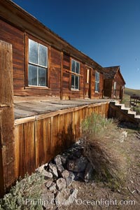 ,L.E. Bell House, front porch, Union Street and Park Street, Bodie State Historical Park, California