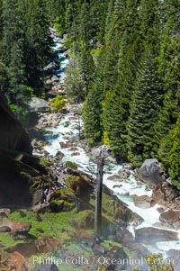 The Merced River viewed from atop Vernal Falls. Yosemite National Park, Spring