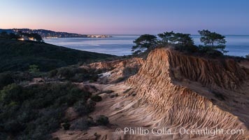 Broken Hill and view to La Jolla, from Torrey Pines State Reserve, sunrise, San Diego, California