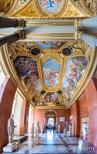 Ceiling detail, Muse du Louvre, Musee du Louvre, Paris, France