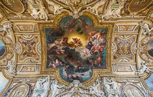 Ceiling detail, Musee du Louvre, Paris, France