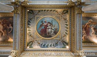 Ceiling detail, Musee du Louvre, Paris, France