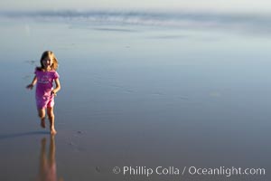 Child on the beach, Ponto, Carlsbad, California
