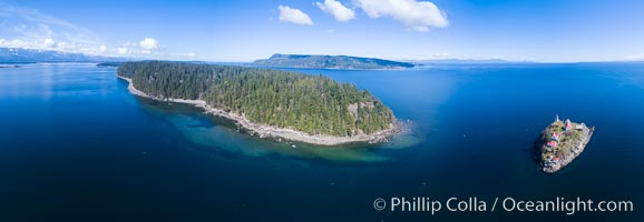 Chrome Island (foreground) and Denman Island, Hornby Island in the distance