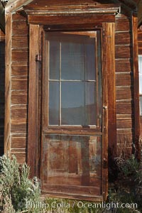 Cody House, dilapitated front door, Bodie State Historical Park, California