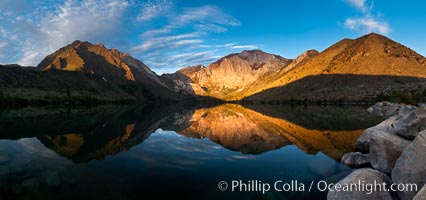 Convict Lake Sunrise Reflection Photo, Stock Photo of Convict Lake