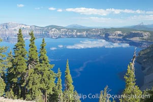 Crater Lake. Crater Lake is the six-mile wide lake inside the collapsed caldera of volcanic Mount Mazama. Crater Lake is the deepest lake in the United States and the seventh-deepest in the world. Its maximum recorded depth is 1996 feet (608m). It lies at an altitude of 6178 feet (1880m), Crater Lake National Park, Oregon