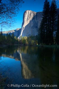 El Capitan sunrise over the Merced River, Yosemite National Park, California