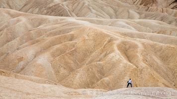 Eroded hillsides near Zabriskie Point and Gower Wash, Death Valley National Park, California