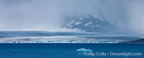 Glacier and iceberg, Cumberland Bay, near Grytviken