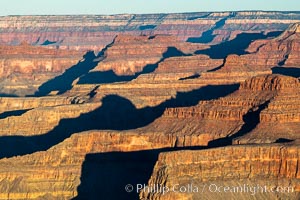 Grand Canyon at sunrise viewed from Yavapai Point on the south rim of Grand Canyon National Park