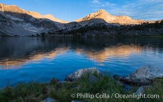 Greenstone Lake and North Peak, Hoover Wilderness, Sunrise, 20 Lakes Basin