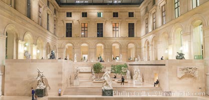 Inside the Louvre Museum, Paris, Musee du Louvre