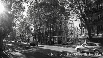 Latin Quarter.  The Latin Quarter of Paris is an area in the 5th and parts of the 6th arrondissement of Paris. It is situated on the left bank of the Seine, around the Sorbonne known for student life, lively atmosphere and bistros, Quartier Latin