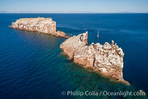 Los Islotes, part of Archipelago Espiritu Santo, Sea of Cortez, Aerial Photo