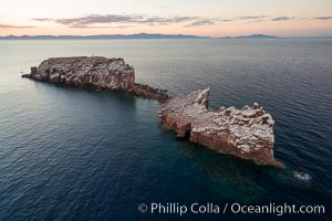 Los Islotes, part of Archipelago Espiritu Santo, Sea of Cortez, Aerial Photo