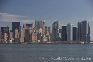 Lower Manhattan skyline viewed from the Hudson River, New York City