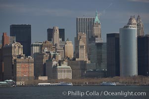 Lower Manhattan skyline viewed from the Hudson River, New York City