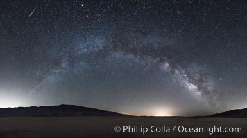 Milky Way and Shooting Star over Clark Dry Lake playa, Anza Borrego Desert State Park