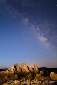 Milky Way over Joshua Tree National Park at Astronomical Twilight, Pre-dawn