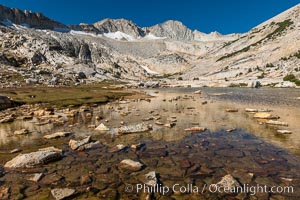 Mount Conness (12,589') over Lower Conness Lake, Hoover Wilderness, Conness Lakes Basin