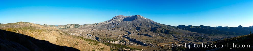 Panorama of Mount St. Helens, viewed from Johnston Ridge, Mount St. Helens National Volcanic Monument