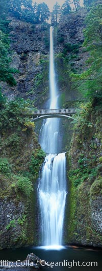 Multnomah Falls.  Plummeting 620 feet from its origins on Larch Mountain, Multnomah Falls is the second highest year-round waterfall in the United States.  Nearly two million visitors a year come to see this ancient waterfall making it Oregon's number one public destination, Columbia River Gorge National Scenic Area