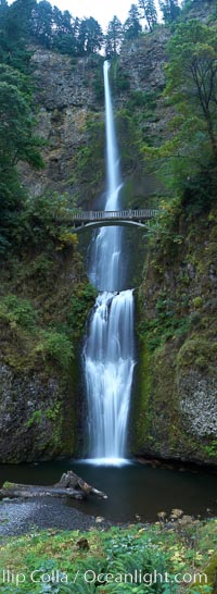 Multnomah Falls.  Plummeting 620 feet from its origins on Larch Mountain, Multnomah Falls is the second highest year-round waterfall in the United States.  Nearly two million visitors a year come to see this ancient waterfall making it Oregon's number one public destination, Columbia River Gorge National Scenic Area