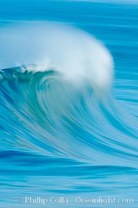 Breaking wave, fast motion and blur. The Wedge, Newport Beach, California