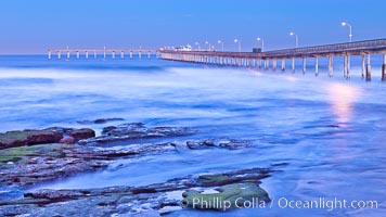 Ocean Beach Pier, also known as the OB Pier or Ocean Beach Municipal Pier, is the longest concrete pier on the West Coast measuring 1971 feet (601 m) long, San Diego, California