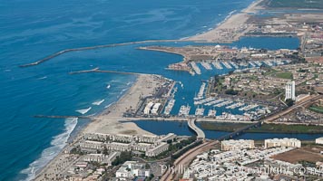 Oceanside Harbor, aerial photograph