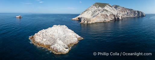 Offshore Islets of San Pedro Martir Island, Sea of Cortez. Small rocky islets around the larger Midriff Islands in the Sea of Cortez offer some of the best diving in the Sea of Cortez with a rich variety of invertebrate and fish life, Isla San Pedro Martir, Sonora, Mexico