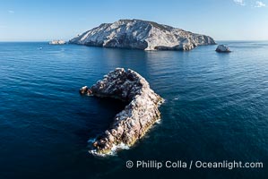 Offshore Islets of San Pedro Martir Island, Sea of Cortez. Small rocky islets around the larger Midriff Islands in the Sea of Cortez offer some of the best diving in the Sea of Cortez with a rich variety of invertebrate and fish life, Isla San Pedro Martir, Sonora, Mexico