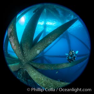 Oil Rig Ellen and Elly, Underwater Structure, Long Beach, California