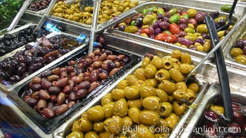 Olives for sale at the Public Market, Granville Island, Vancouver