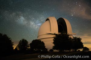 Palomar Observatory at Night under the Milky Way, Palomar Mountain, California