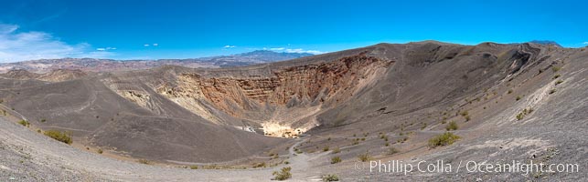 Panorama of Uhebehebe Crater in Death Valley, Death Valley National Park, California