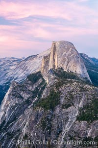 Pastel sunset light on Half Dome, Yosemite National Park