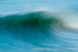 Breaking wave, fast motion and blur. Ponto, South Carlsbad, California