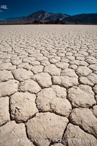 Racetrack Playa, an ancient lake now dried and covered with dessicated mud, Death Valley National Park, California