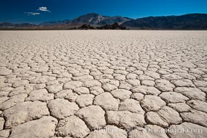 Racetrack Playa, an ancient lake now dried and covered with dessicated mud, Death Valley National Park, California