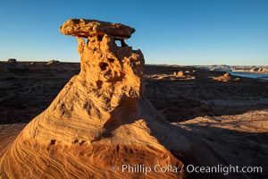 Radio Tower Rock at Sunset, Page, Arizona