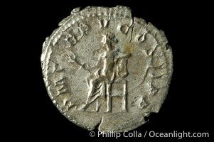 Roman emperor Gordian III (238-244 A.D.), depicted on ancient Roman coin (silver, denom/type: Denarius) (Antoninianus RSC 261, RIC 89. Obverse: IMP GORDIANVS PIVS FEL AVG. Reverse: P M TR P V COS IIP P)